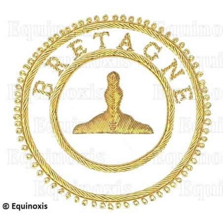 Badge / Macaron GLNF – Grande tenue provinciale – Grand Préceptur – Bretagne – Brodé main